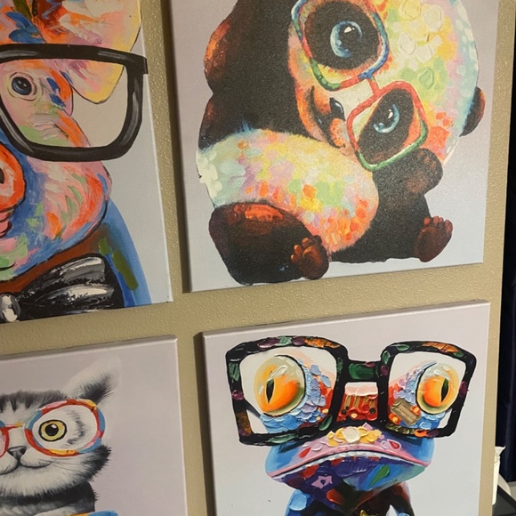 Four large oil painting canvases - Picture 3 of 5